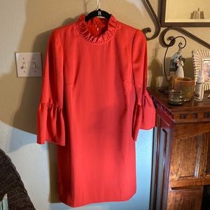 J Crew orange lined dress. Size 4